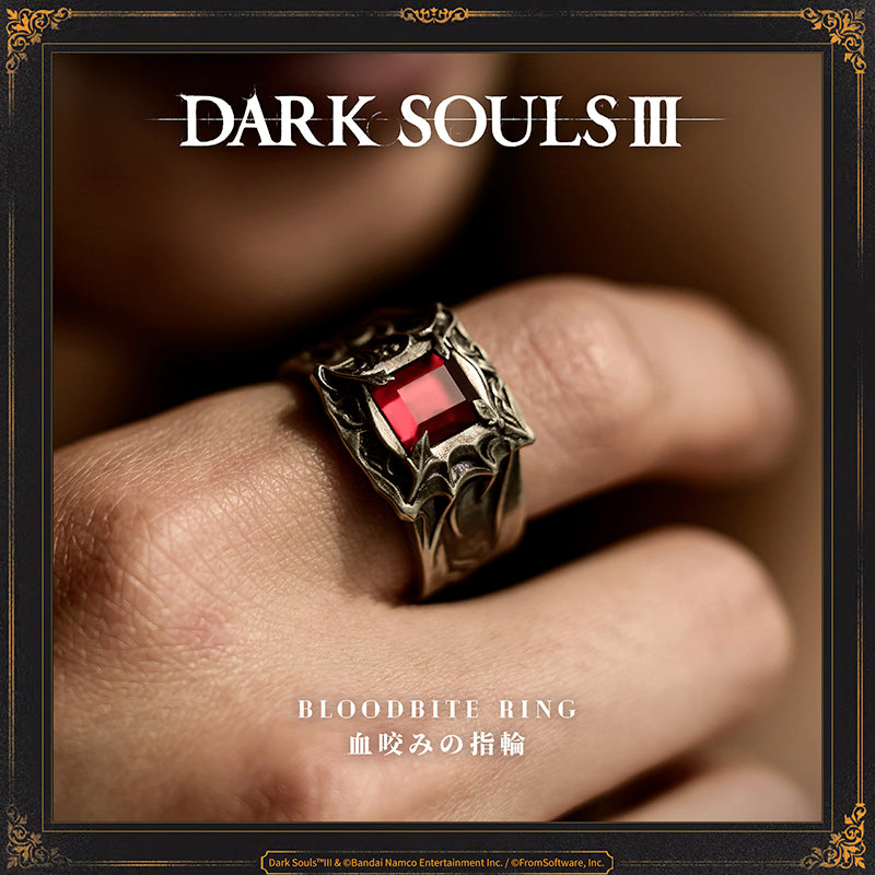 Starforged DARK SOULS III Bloodbite Ring Game Merchandise Ring Officially Authorized Bloodbite RingOne of the bite rings native to Carim. Increases bleed resistance.The crafting of these rings is forbidden, perhaps owing to a fear of malleable stone. Clerics, however, dabble freely in the art.